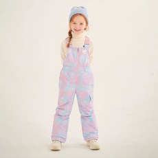 JELISPOON 女童款渲染愛心滑雪吊帶褲