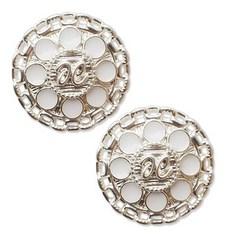 Biot 鈕扣 23mm, 銀色半光, 2個