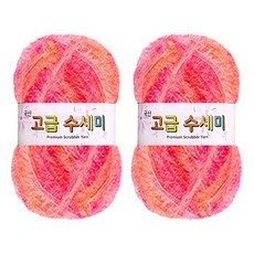 yarna 고급 수세미 뜨개실 80g, 203 나염, 2개