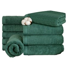 CASA VERDE 優質30支精梳紗飯店毛巾, 10個, 深綠色