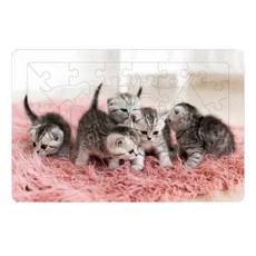 Atypical頑皮貓咪款木質拼圖, 1個, 40件