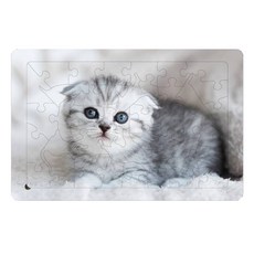 Atypical小貓款木質拼圖, 1個, 40件