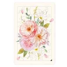 木板拼圖 粉紅色花朵款, 1個, 40件
