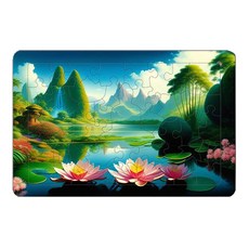 Atypical武陵桃源款木質拼圖, 1個, 40件