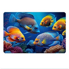 Atypical華麗的地中海魚款木質拼圖, 1個, 40件