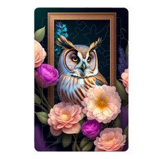 퍼즐갤러리 아띠 퍼즐 치매예방에 좋은 목재 판퍼즐 꽃과 부엉이, 1개, 40피스