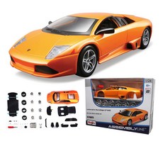 Maisto 1:24 藍寶堅尼 Murciélago 汽車組裝套件 LP640, 金屬橘, 1個