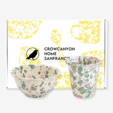 CROW CANYON Catalina日常餐具組 2入, 優格碗+短杯, 1套, 薄荷芙蓉
