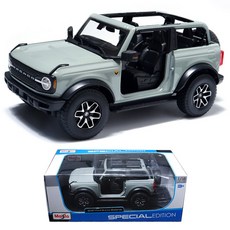 Maisto 1：18 福特 Bronco Badlands 越野車壓鑄模型, 灰色