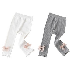 HARAROI 女童蝴蝶結公主荷葉邊內搭褲2件組