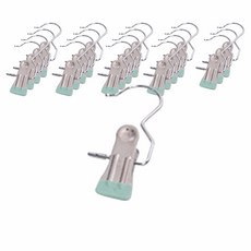 Market Plan 單孔多功能不鏽鋼夾掛鉤 懸掛式, 20個, 薄荷綠