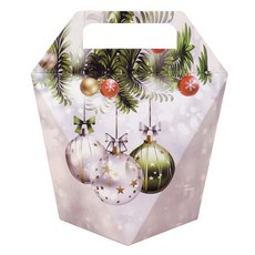 B Home Baking 聖誕節手提盒 鑽石花圈 1618, 20個, 混合顏色