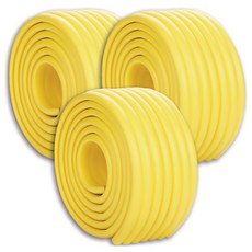 WONDER PAPA 蓬鬆柔軟加厚W型邊角防撞條, 黃色, 3個