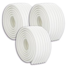 WONDER PAPA 蓬鬆柔軟加厚W型邊角防撞條, 白色, 3個