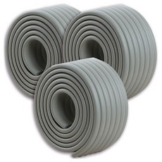 WONDER PAPA 蓬鬆柔軟加厚W型邊角防撞條, 灰色, 3個