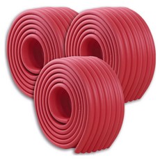 WONDER PAPA 蓬鬆柔軟加厚W型邊角防撞條, 紅色, 3個