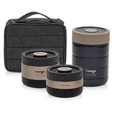 韓國 TWINgo Lasten 保溫粥桶便當3件組 1180ml + 專用筷子組, 海軍藍, 1套