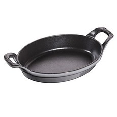 staub 橢圓形鑄鐵烤盤, 1個, 灰色