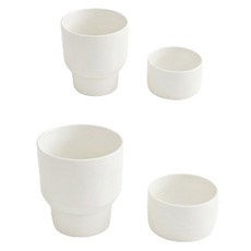 ERATO YIBITI 瀝水陶瓷廚具餐具筒 S + L 套組, 白色, 1套