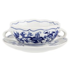 Bonita HOUSE 捷斯基波西米亞 湯碗附碟套組 400ml, 藍洋蔥, 1套