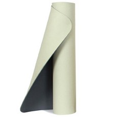 GOMUNARA 雙面TPE瑜珈墊 + 收納袋 + 收納綁帶組合, 1個, 苔蘚色 + 灰色