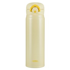 THERMOS 膳魔師 我的設計按壓式保溫瓶 JNR-500K+可愛貼紙組, 粉彩黃(保溫瓶)+隨機出貨(可愛貼紙), 500ml, 1組