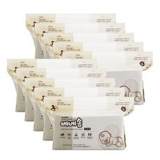 베베솜 유아용 프리미엄 순면 건티슈, 60g, 100매, 10개