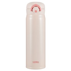 THERMOS 膳魔師 我的設計按壓式保溫瓶 JNR-500K+可愛貼紙組, 粉彩紅(保溫瓶)+隨機出貨(可愛貼紙), 500ml, 1組