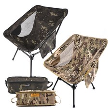 Breeze Moon CORDURA 輕量杜拉鋁方形椅 2件組, 多地形迷彩, 黑色迷彩, 1套