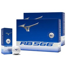 Mizuno 美津濃 Golf Balance Performance 軟感高爾夫球 2層 NEW RB 566, 12入, 2個, 白色