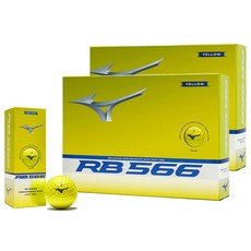 Mizuno 美津濃 Golf Balance Performance 軟觸感高爾夫球 2層 NEW RB 566, 12入, 2個, 黃色
