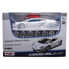 Maisto 1:24 藍寶堅尼 蓋拉多 汽車組裝套組 LP560-4, 白色, 1個