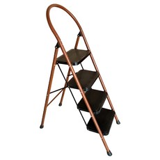 코끼리리빙 초콜릿 접이식 사다리 브라운 KGD-0004 4단, 1개