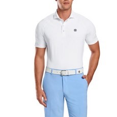 G FORE 男款基本款插肩袖高爾夫球T恤 G4MS22K27-SNOW