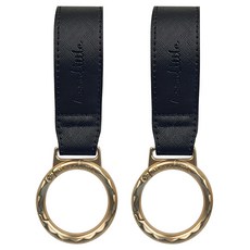 맘앤리틀 레더 카라비너 유모차 가방 걸이, 아스펜골드, 2개