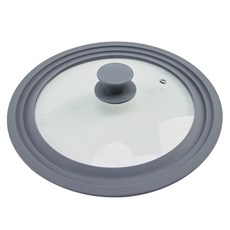 키친구 3단 실리콘 유리 냄비 호환 프라이팬 덮개 중, 28cm, 1개