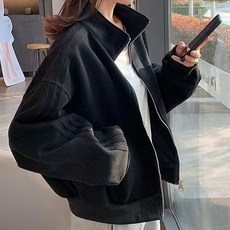 Goodif 女款現代立領布勞森夾克