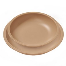 mommy's table 兒童用食品級矽膠年輪餐盤 S + L 組, 沙棕色, 1套