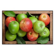 風水畫框 紅青蘋果, 黑色