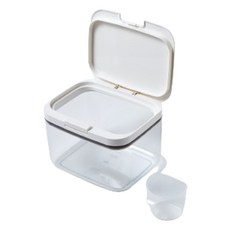 Modern House 一鍵式打開多功能雜糧桶 2.8L+量杯組, 白色, 1套