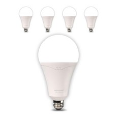 비츠온 원하 A 벌브 LED 메가맨 전구 18W 화이트, 주광색, 5개
