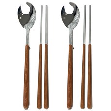 CAMEL 懸浮餐具組, 木色, 湯匙 2p + 筷子 2p, 1套