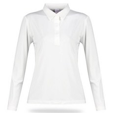 白熊女款奢華高爾夫性能領長袖高爾夫襯衫 MS3SWB103