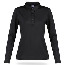 白熊女款奢華高爾夫性能領長袖高爾夫襯衫 MS3SWB103