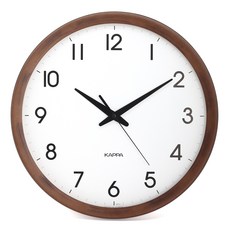 韓國 KAPPA 復古木質框架大型掛鐘, 棕色