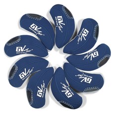 GVTour 透明窗 3D 鐵桿挖起桿頭套, 9個, 海軍藍