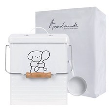 American Road Dogy 木棍不鏽鋼廚餘桶 RK1844, 白色