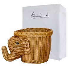 American Road復古大象藤編雞蛋籃 RK1859, 1個, 混色