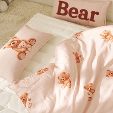 롤베이비 유아용 밤부 알러지케어 차렵이불, 소프트베어