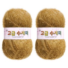 yarna 고급 수세미 뜨개실 80g, 173 옐로우카멜, 2개